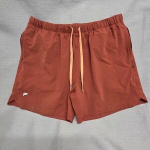 Fabletics Mens The One Short Burnt Orange Athletic Running Shorts Size Medium 5"